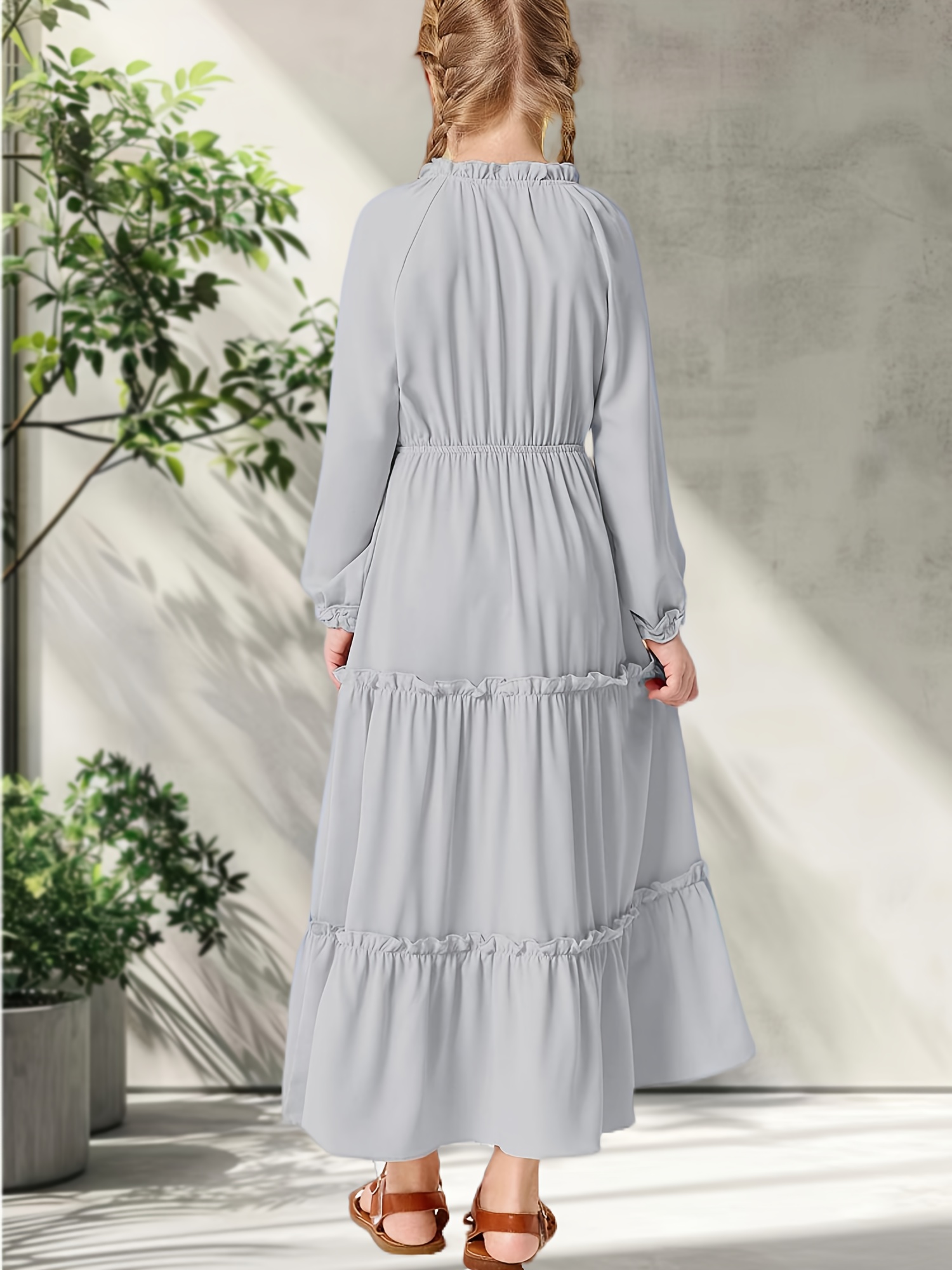 long sleeve fall dress women Louanne Slinky Long Sleeve Maxi Dress / Burgundy | MESHKI