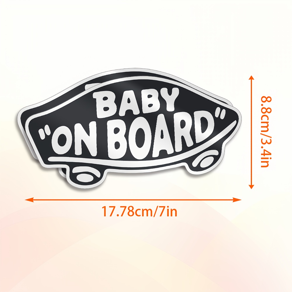 Image of 2pcs - Baby On Board Sticker - Baby In Car Bumper Sticker - 5 Inches - Vinyl Decal - Waterproof Fade Resistant - For Cars, Trucks, , Suvs, Etc