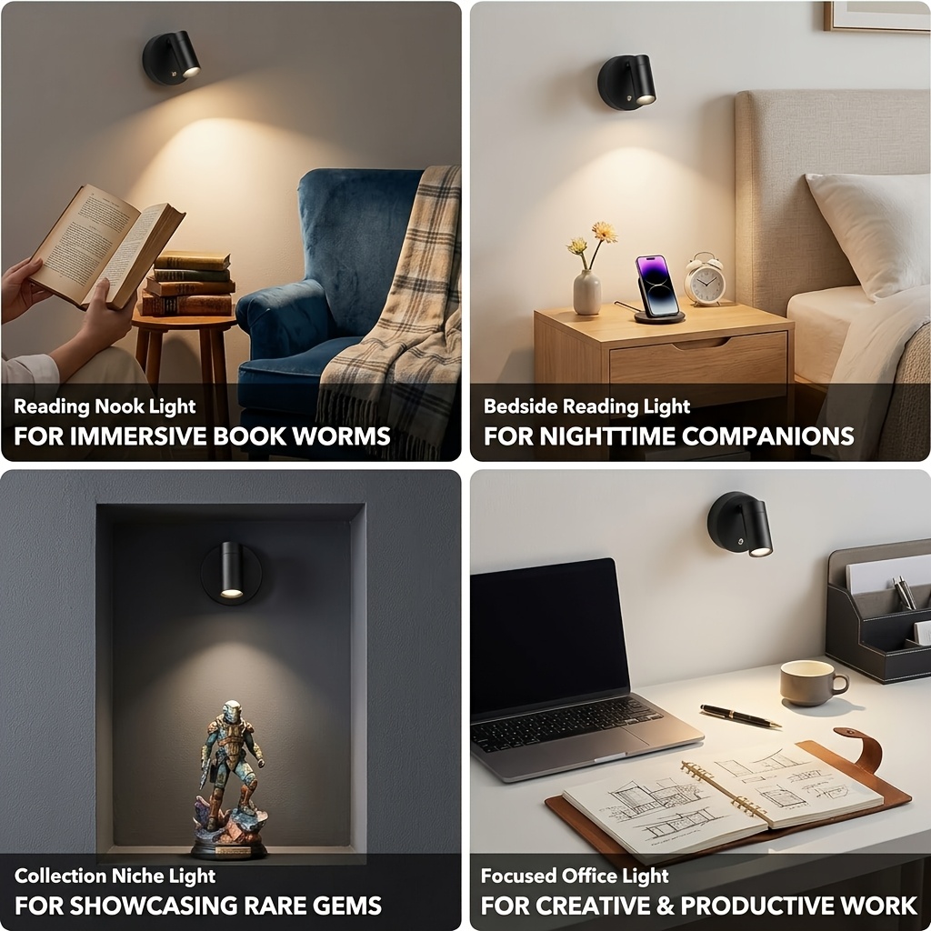 3-Color LED Smart Motion Sensor Light, USB Night Light