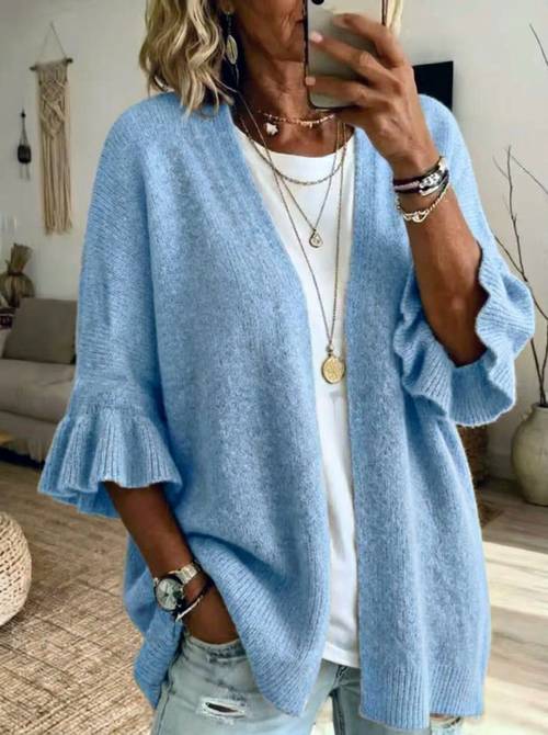 item picture womens elegant cardigan easy design versatile sweater jacket imitation sea horse soft and loose fit sleeve design suitable for wear suitable for autumn and winter womens jackets