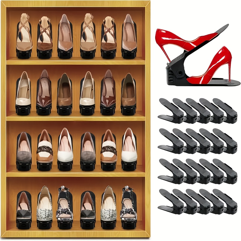 TEMU 20pcs Shoe , 3-speed Adjustable Height, Shoe Storage, Home Dormitory Item Storage, Space Saving, Holiday Gifts, Christmas Gifts. For Christmas