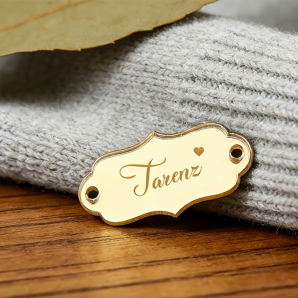 TEMU Custom Acrylic Decorative Tags, Made Of High-quality , Suitable For Sewing, Knitting, Boutiques, Weddings, Birthday Gifts, Luxury Tags, Craft