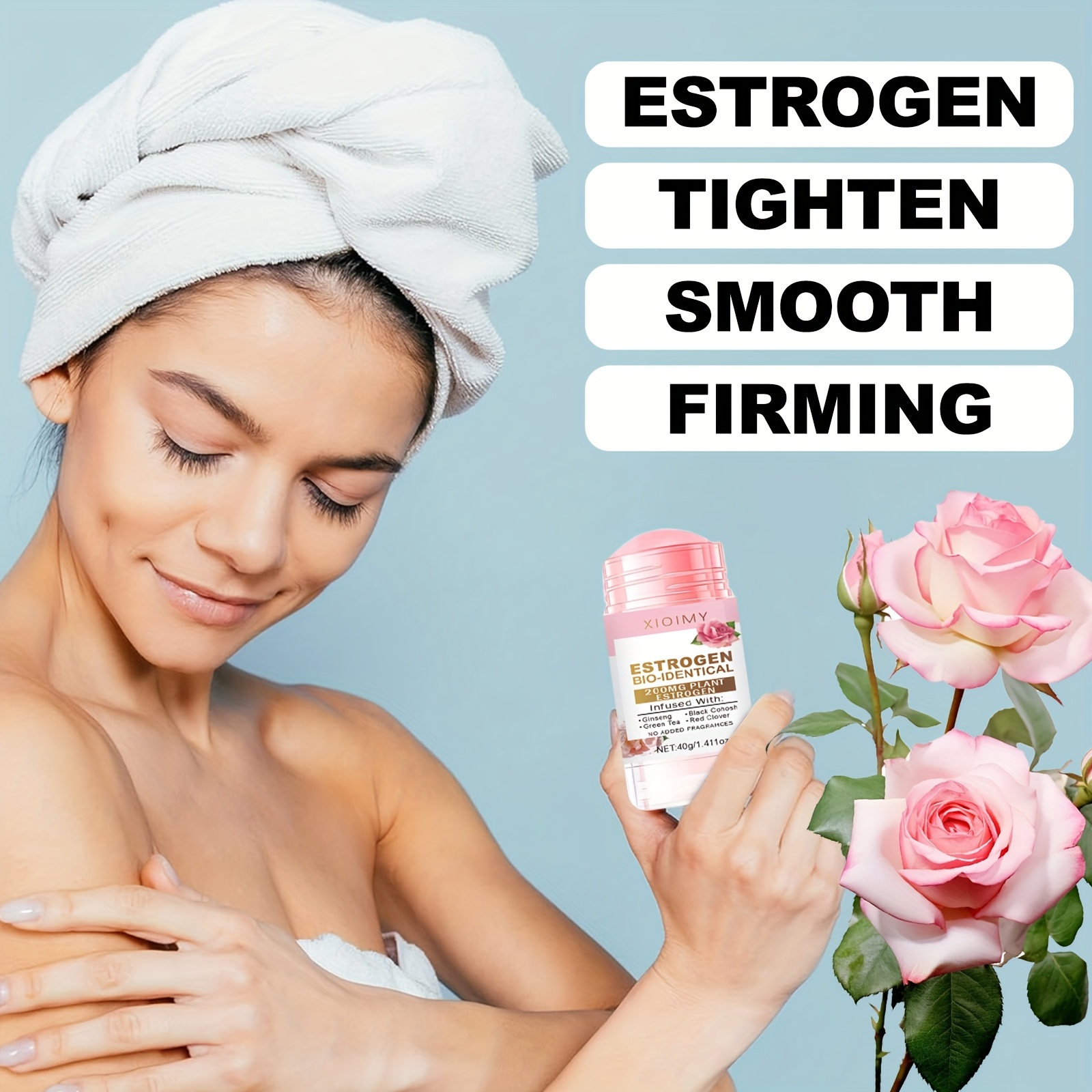 Women's Emotional Care Cream, Gentle Body Cream, Natural Estrogen, Ginseng, Black Cohosh, Green Tea, Red Clover, Alcohol-Free, Refreshing Scent, Suitable for All Skin Types, 2 Jars