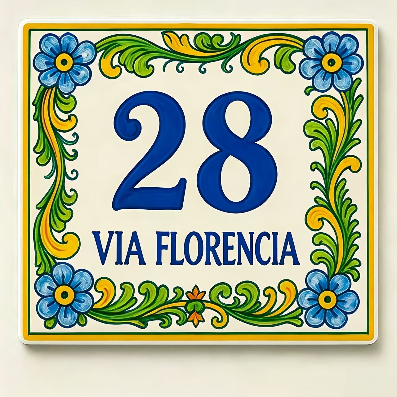 TEMU Placa de puerta 2D personalizada - 1 pieza de placa de puerta acrílica personalizada, placa de número, placa de dirección, de , varios colores