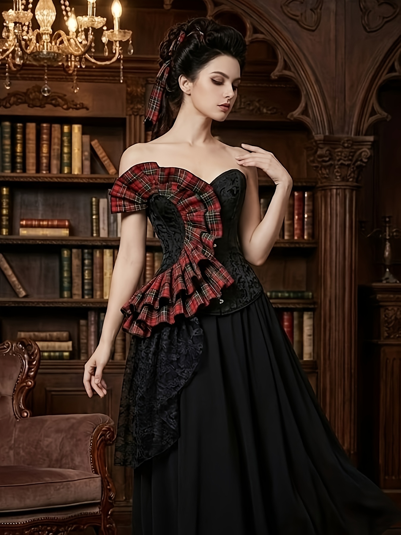 victorian style dark gothic jacquard corset bodycon fitted - Temu Chile