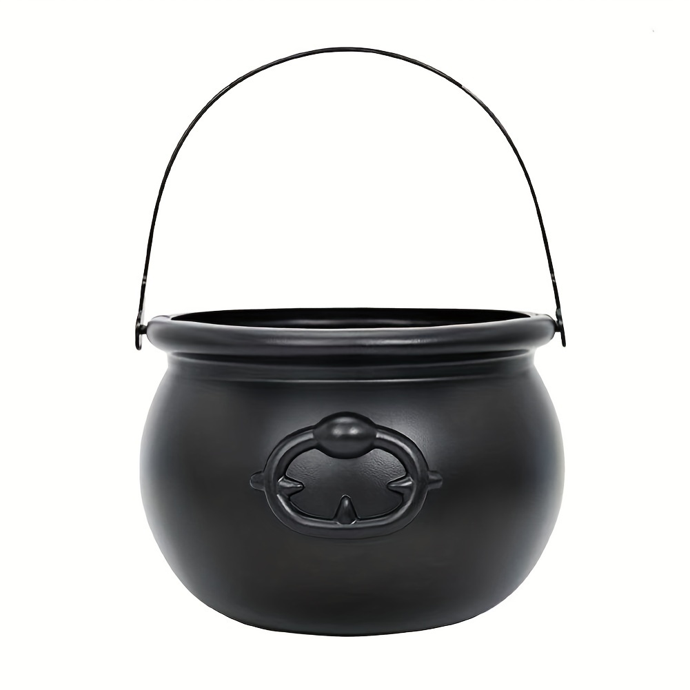 

Festive Cauldron: 7.6" X 5.3" Black Plastic Witch' - Perfect Gift For Family & Friends, Decorate Your House For Or Thanksgiving Parties - Multi-purpose, Waterproof