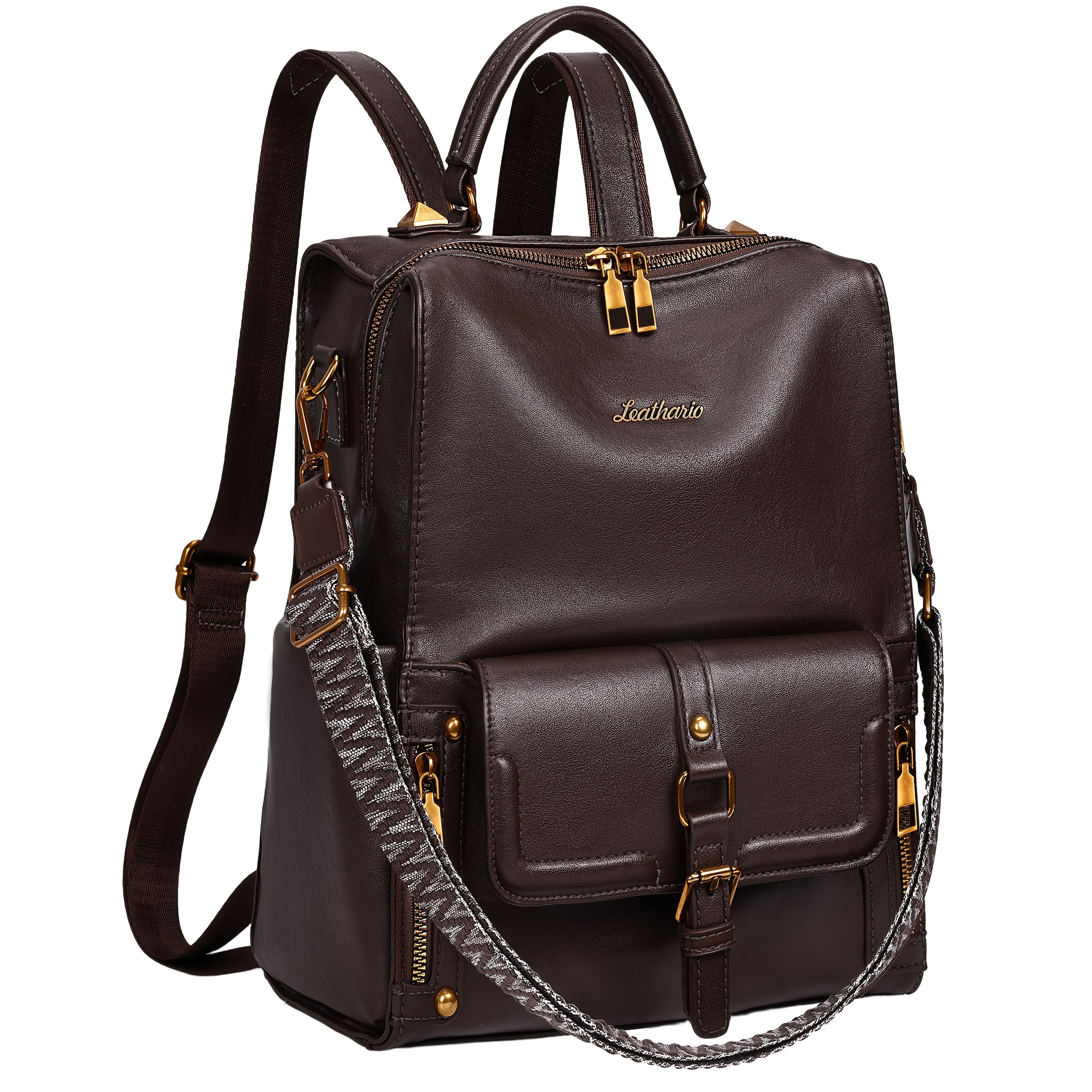 Image of Leathario Women's Backpack,, Light And Elegant Daily Commuting Women's Backpack, Commuting To , Anti-theft Backpack, Suitable For Travel, Commuting, Shopping, Local Warehouse