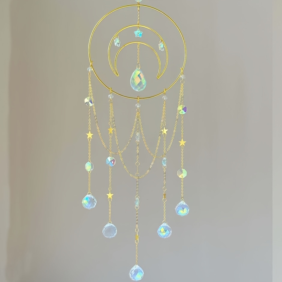 1pc Sun Catcher Wind Chime Pendant Wall Sill Hanging Ornament Ornament Decor