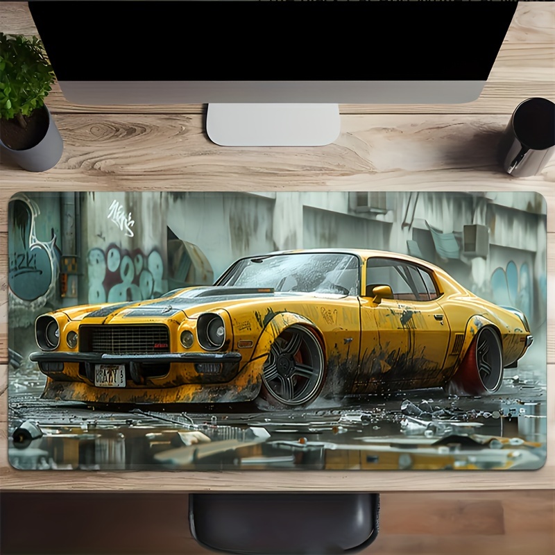 

Large Vintage Sports Car Mouse Pad - Waterproof, Non-slip Rubber Desk Mat For Gaming And Office Use, Rectangular Pc Accessory Mouse Pads For Desk Large Mouse Pad