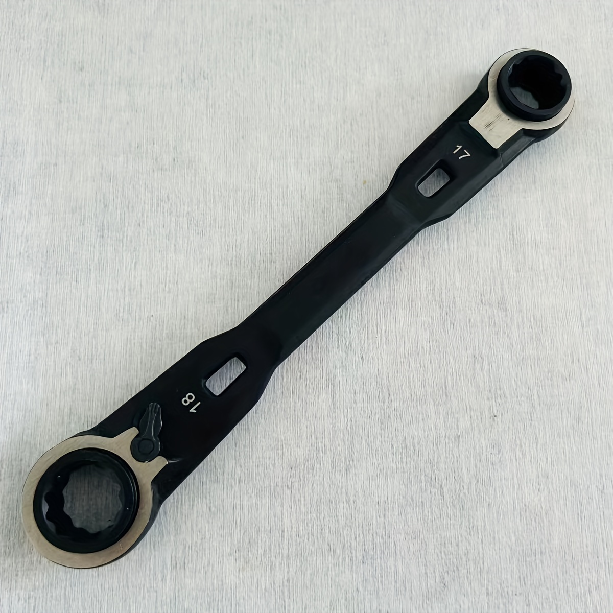 4-in-1 Adjustable Ratchet Wrench - Dual-Head, Chrome Vanadium Steel, Manual Operation for Industrial Repairs