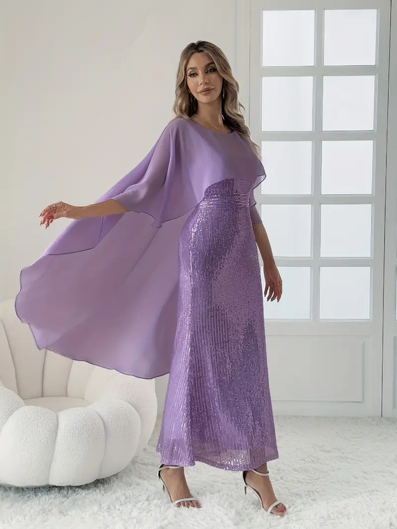 an elegant purple sequined shawl ladies perfect a semi - Temu Qatar an elegant purple sequined shawl ladies perfect a semi - Temu Qatar
