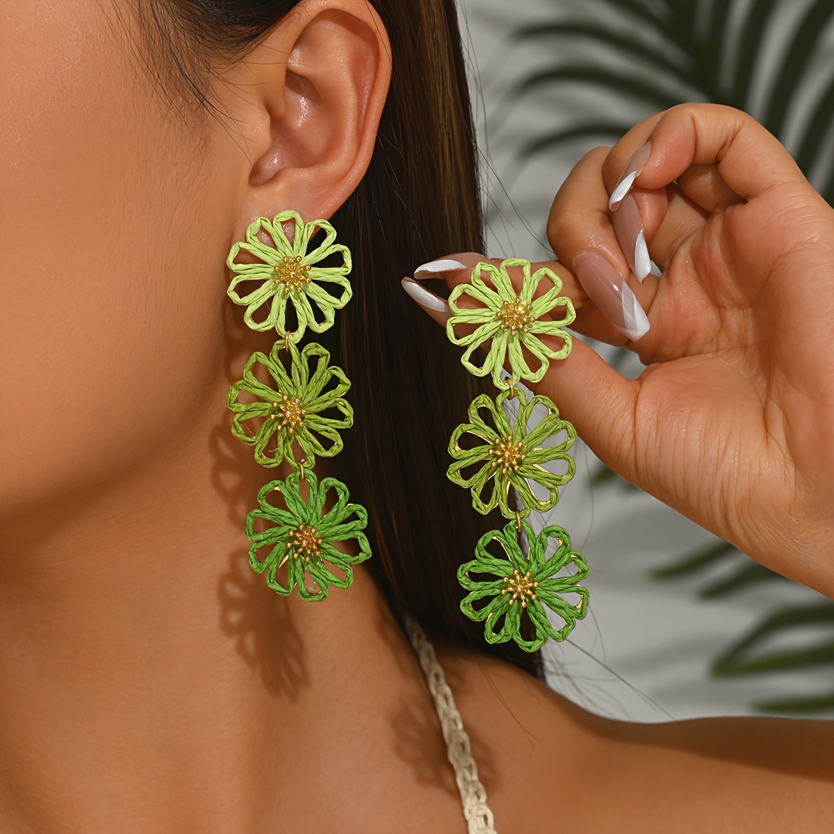 Women's Bohemian Style Multi-Colored Dangle Earrings, Summer Vibes