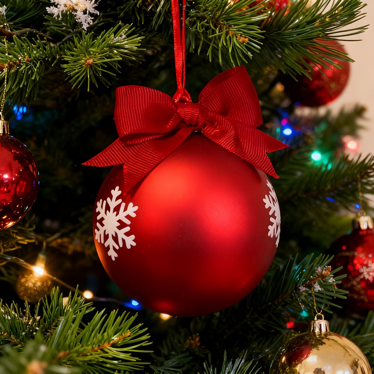 Image of Custom Number/year Christmas & New Year Decoration Ball - Ized Round Plastic Ornament With Hanging Loop For Holiday Parties, Weddings, Birthdays, Corporate Events - For