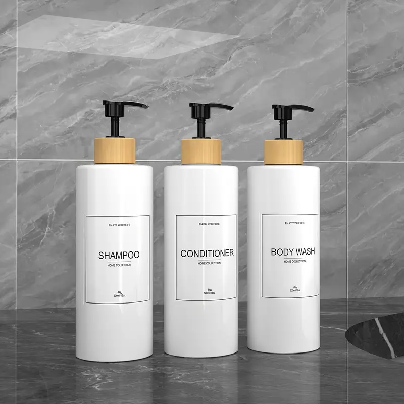 Lege shampooflessen om te vullen, zeepdispenser, pompdispenser Lege shampooflessen om te vullen, zeepdispenser, pompdispenser