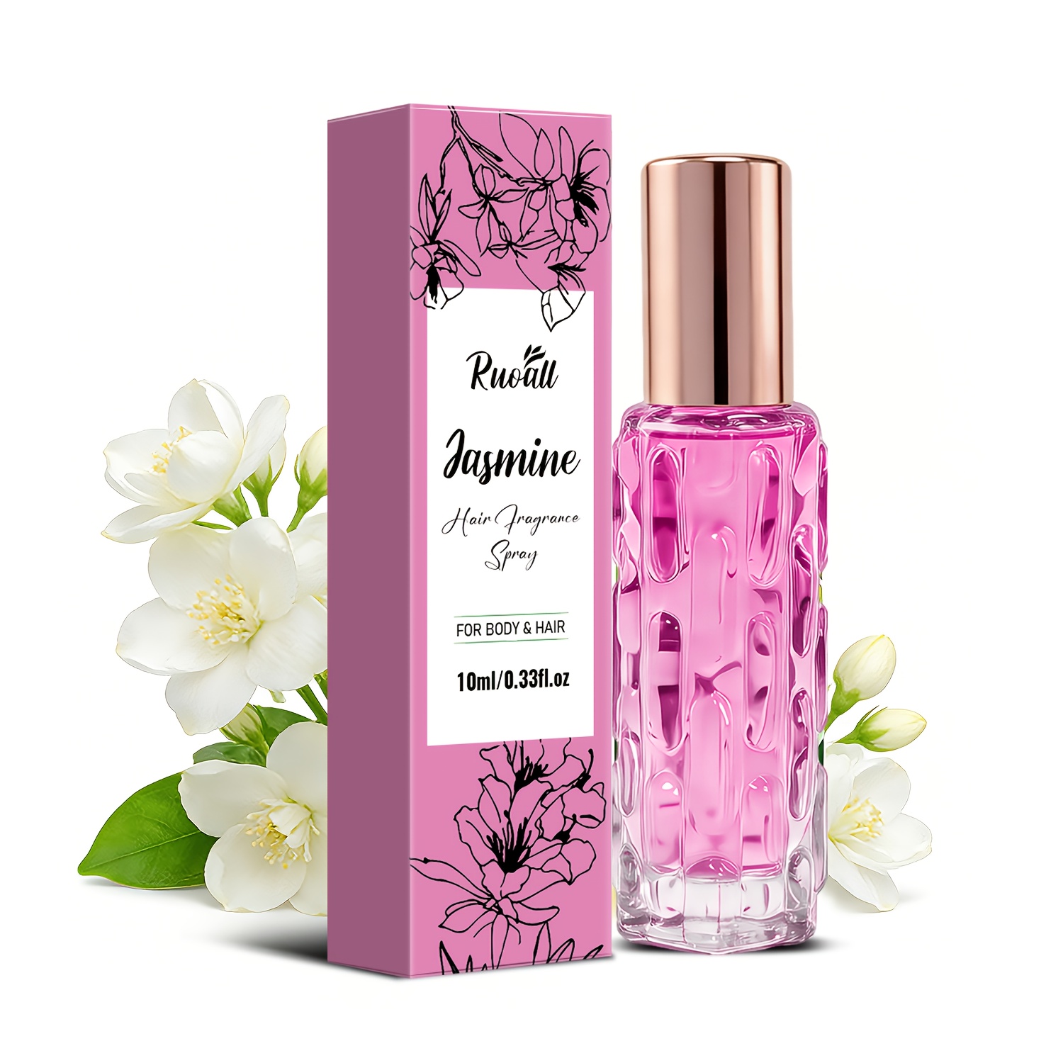 Image of Ruoall 10ml/0.33fl.oz Cherry Fragrance Hair Spray, Moisturizes And Hydrates Hair, Suitable For Dry, Frizzy And Damaged Hair. Essential For Use During Work