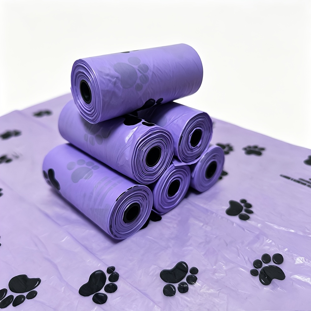 lavender scented dog bags roll heavy duty tear resistant leakproof suitable for small large dogs thick odor masking waste bags with lavender scent tear resistant for   for immediate use and disposal Product details 4