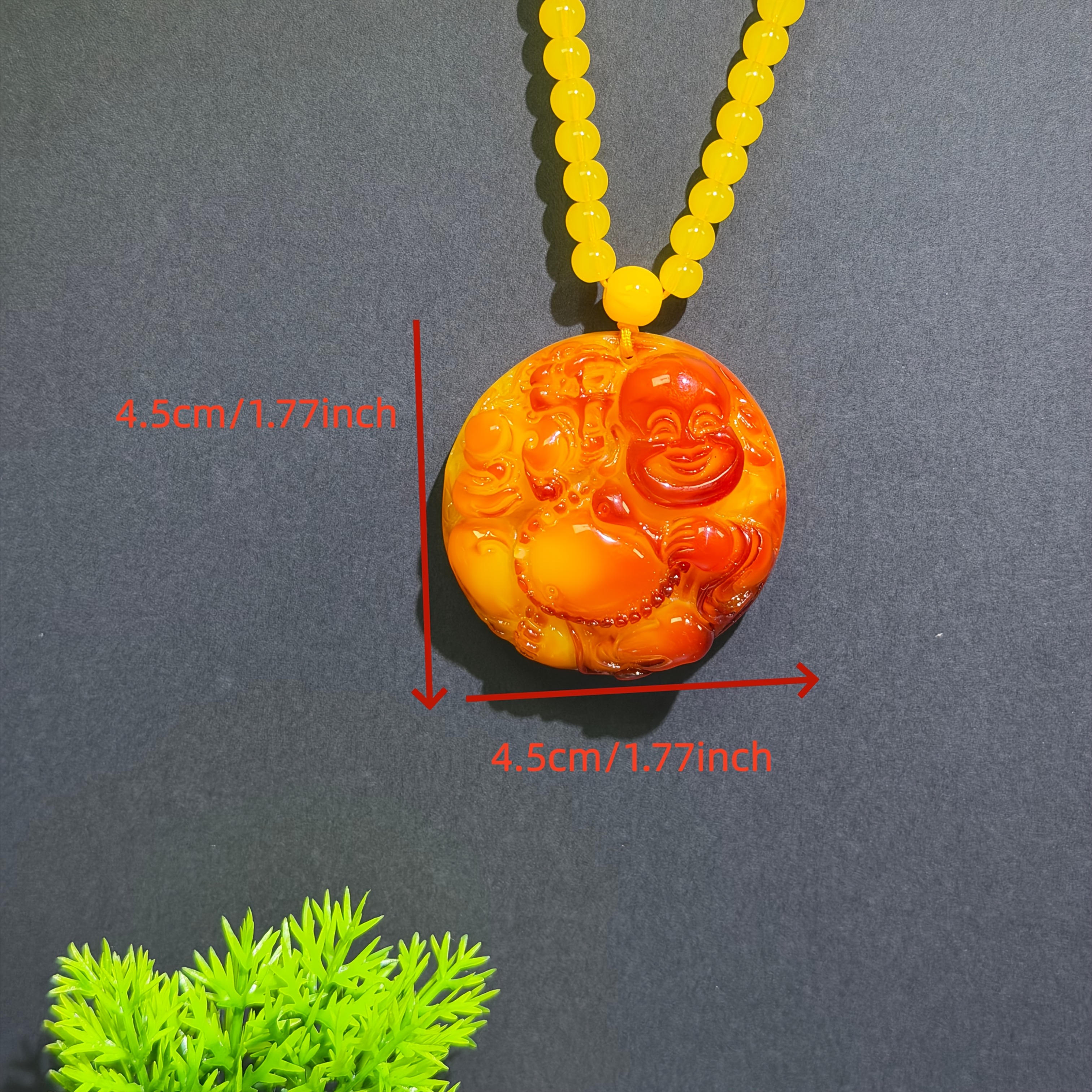 Amber Beeswax Pendant Necklace, Stylish and Elegant
