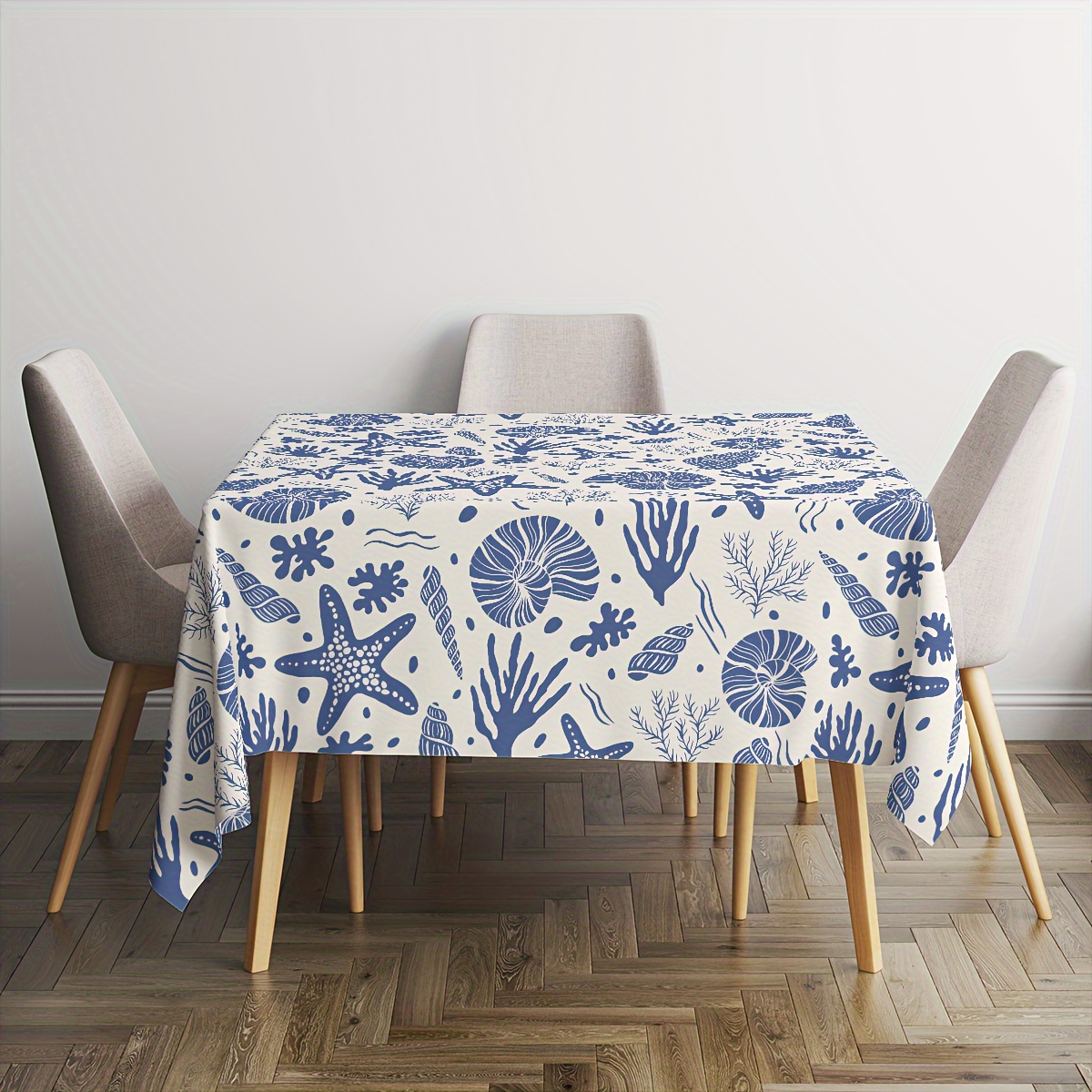 Polyester Rectangular Tablecloth Summer Ocean Theme Starfish - Temu