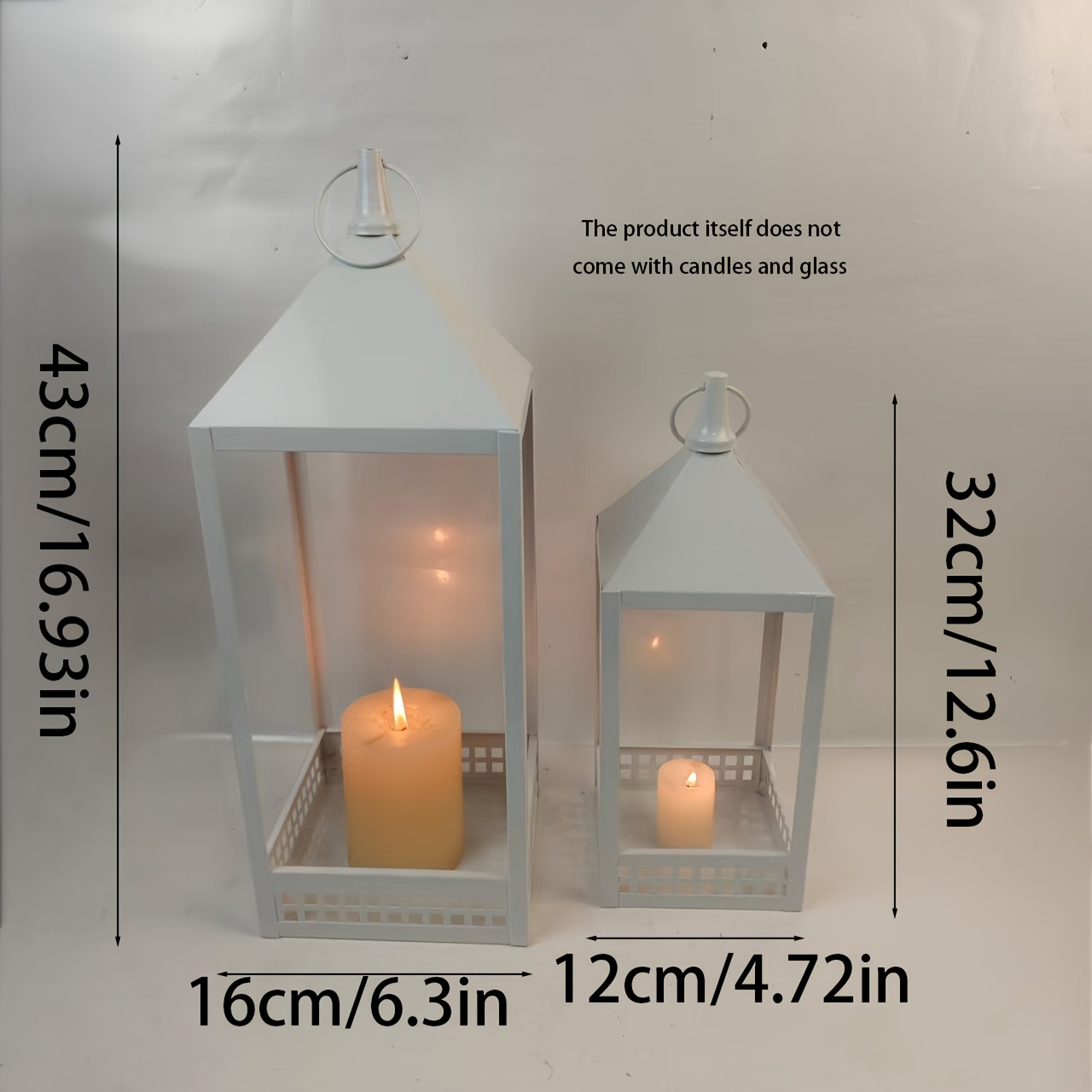 2pcs Double Lantern Candle Holder Stands for Home Decor