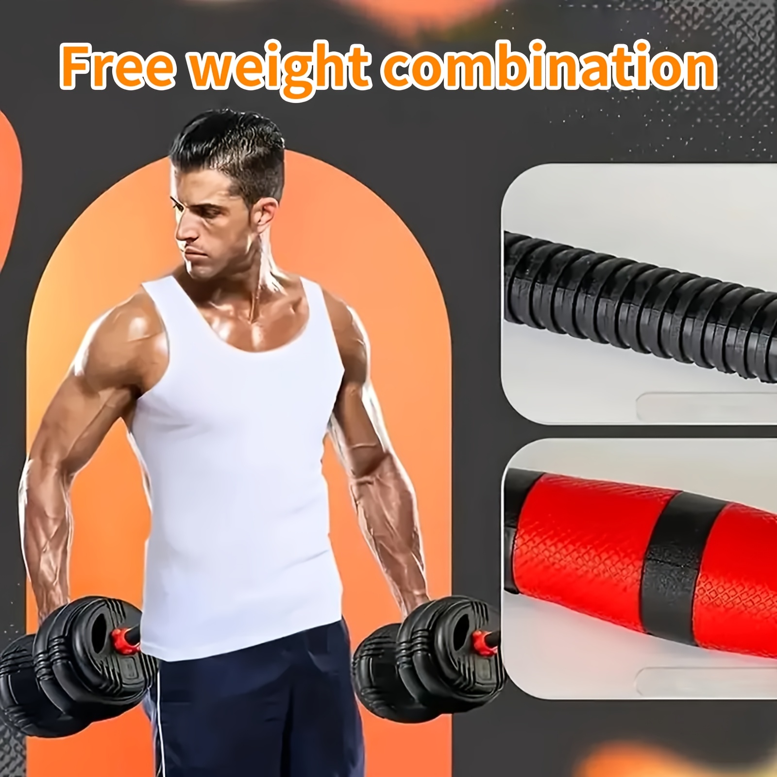 Adjustable Dumbbell Set - 22/ 33/ 66/ 88lbs Weights, Anti-Slip Handle for Home Gym, Men & Women