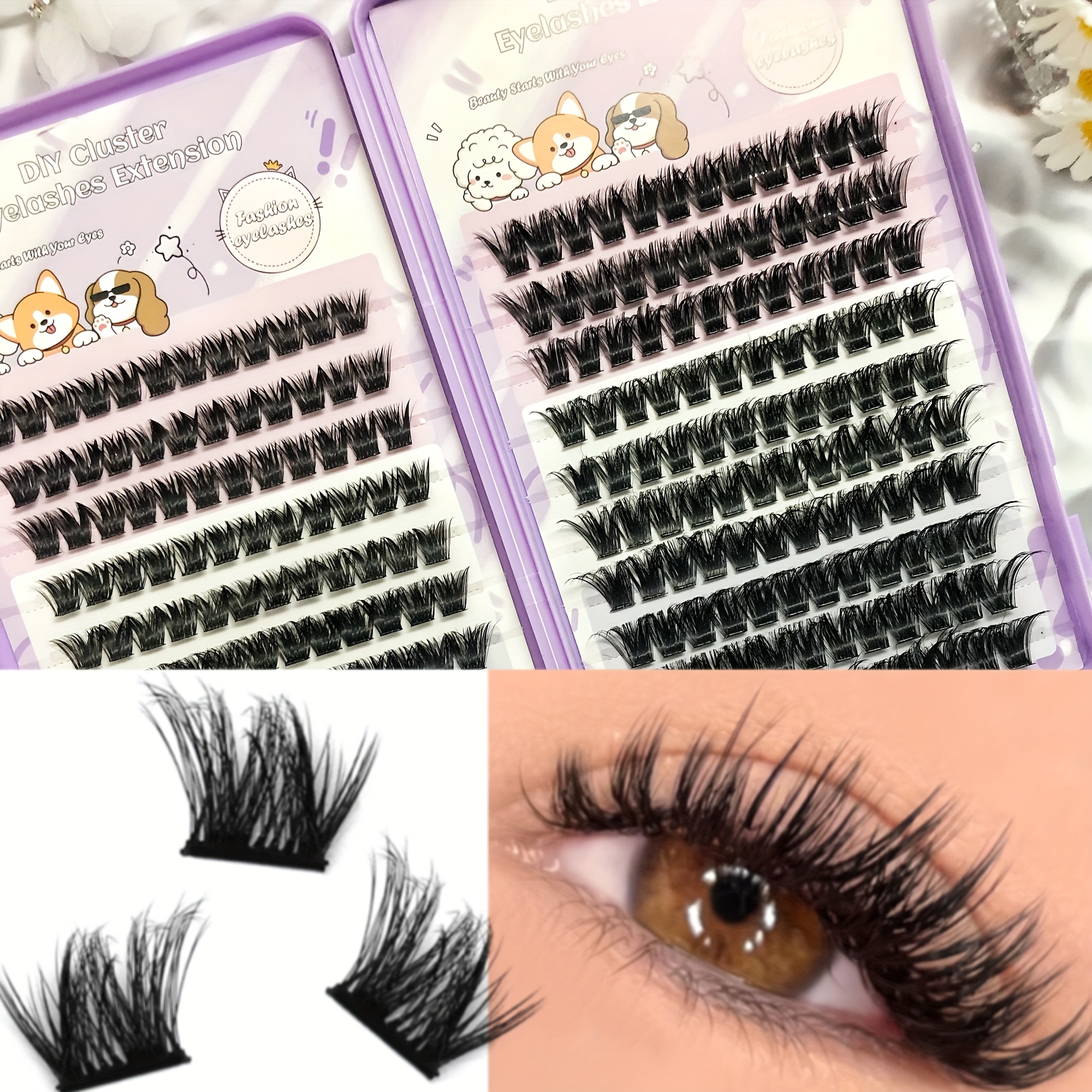 No Glue Required For Direct Application Of False Eyelashes - 240 Clusters, Beginner-friendly, Cost, Large Capacity, Extending Eyelashes, Fresh, Long, Natural And Thick, Glue-free False Eyelashes