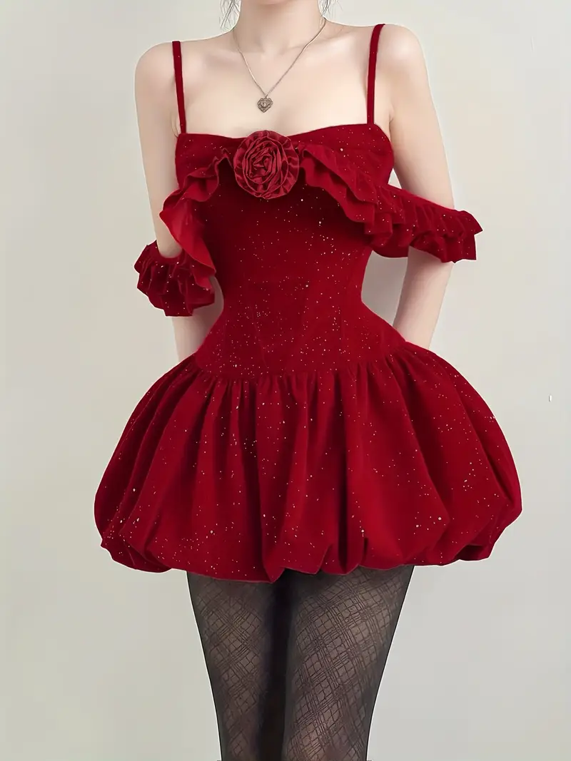 korean style korean party dress fine glitter - Temu Bahrain korean style korean party dress fine glitter - Temu Bahrain