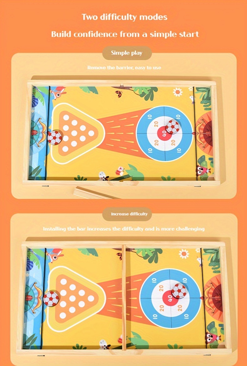 Luxurious 5-in-1 Color Wooden Tabletop Game Set for 2025 - Dual Function Multi-Game Board with Table Tennis, Chess, Hockey, Bowling, and Ludo - Ideal for Family Entertainment and Holiday Gift, Family Entertainment Gift|Vibrant Game Design|Durable Wooden Pieces, Game Accessories