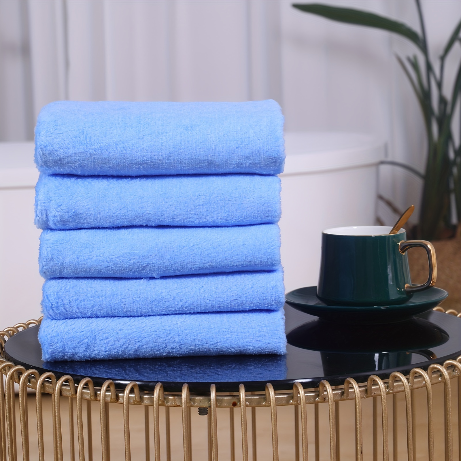 

5-pack Hand Towels Set, 13.5x29.5 Inches, Quick-dry Polyester & Spandex, Contemporary Style, Machine Wash Only, High Absorbency, Rectangular Shape For Camping, Hiking, Outdoor Personal Care