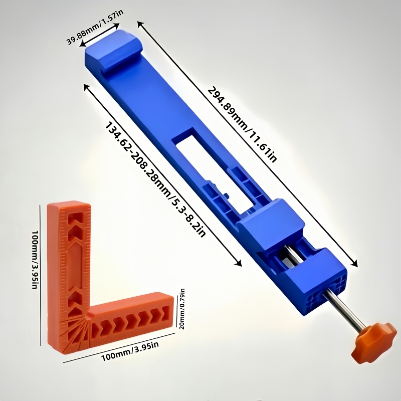 TEMU Guide de scie circulaire et règle d' pour . 2 pièces, règle de positionnement en plastique de L de 100 mm à 90 degrés, échelle multi-angle pour