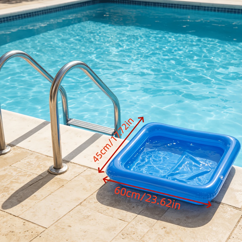 Portable Foldable Pool Cleaning Tub, Essential Pool Maintenance Before Use, Serves As A Foot Bath And Post-swim Cleaning Tub. Pump Not Included