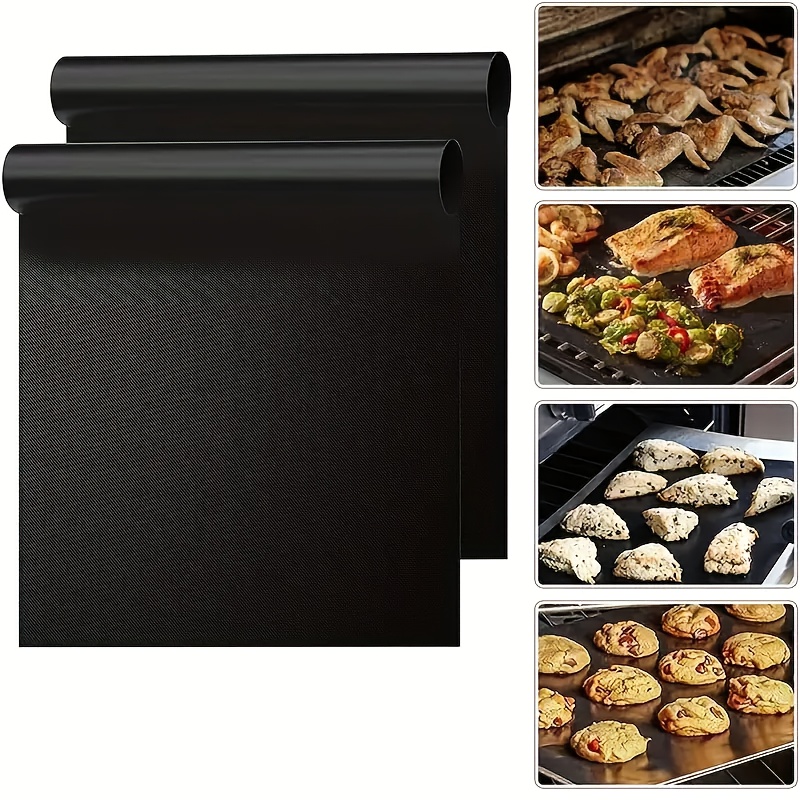 

1pc/2pcs Reusable Oven Bottom Mat, Thickened Glass Fiber Baking Pad, Easy Clean Bbq Grilling Mat, Bpa & Free, With Ideal For Rv Outdoor Cooking Accessories