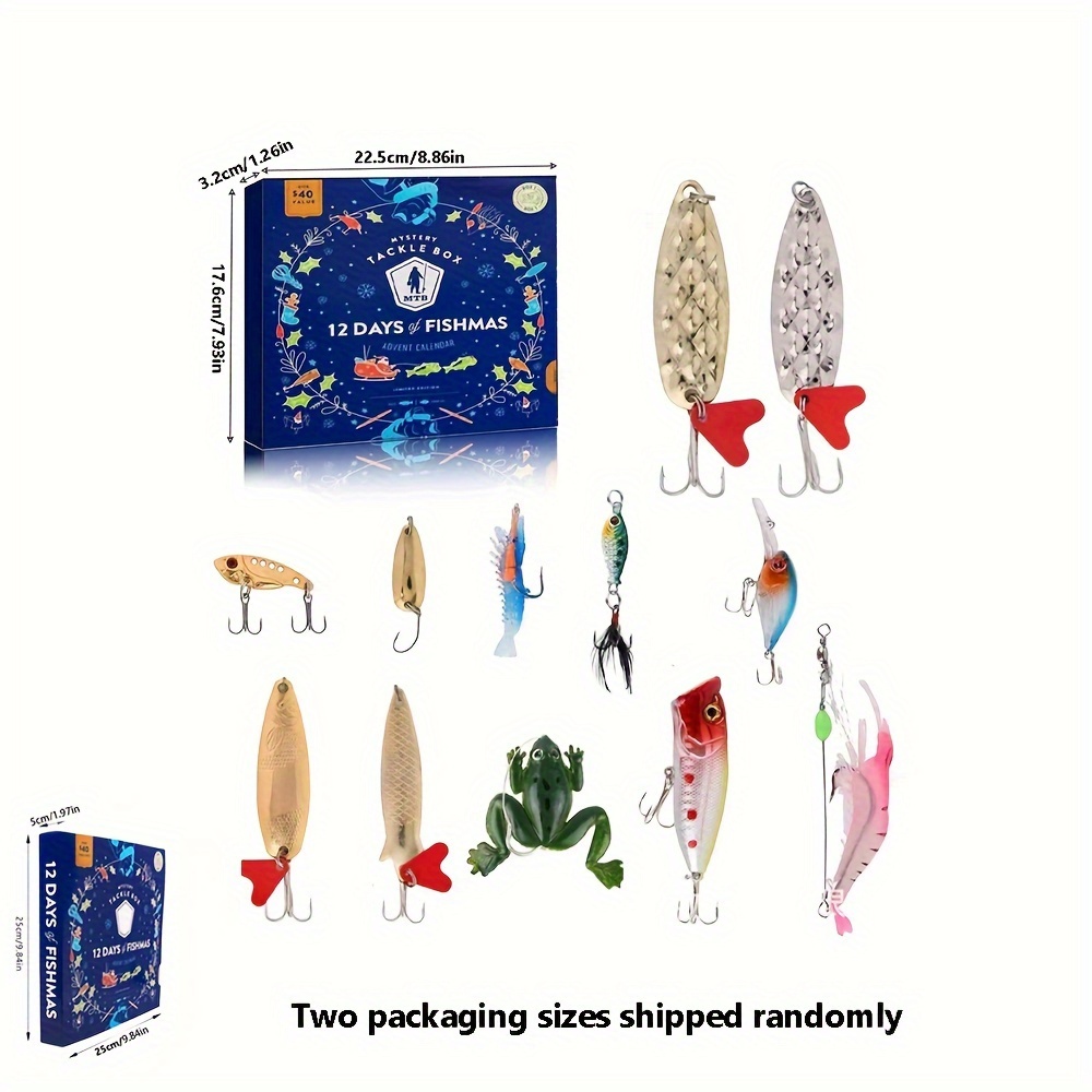 

1 Set Advent Calendar Fishing Halloween Countdown Fishing Set 2024 Halloween Surprise Gift, Creative Fishing Tackle Box Countdown Gift