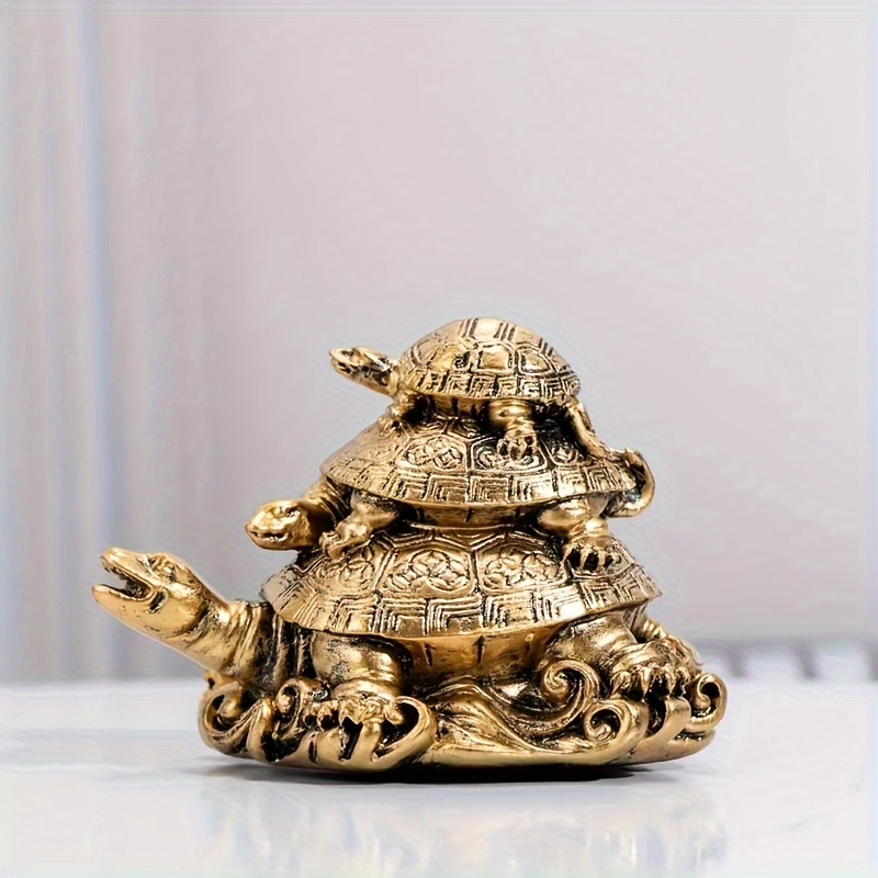 

Elegant Resin Turtle Figurine - Perfect For Home & Office Decor, Ideal Gift