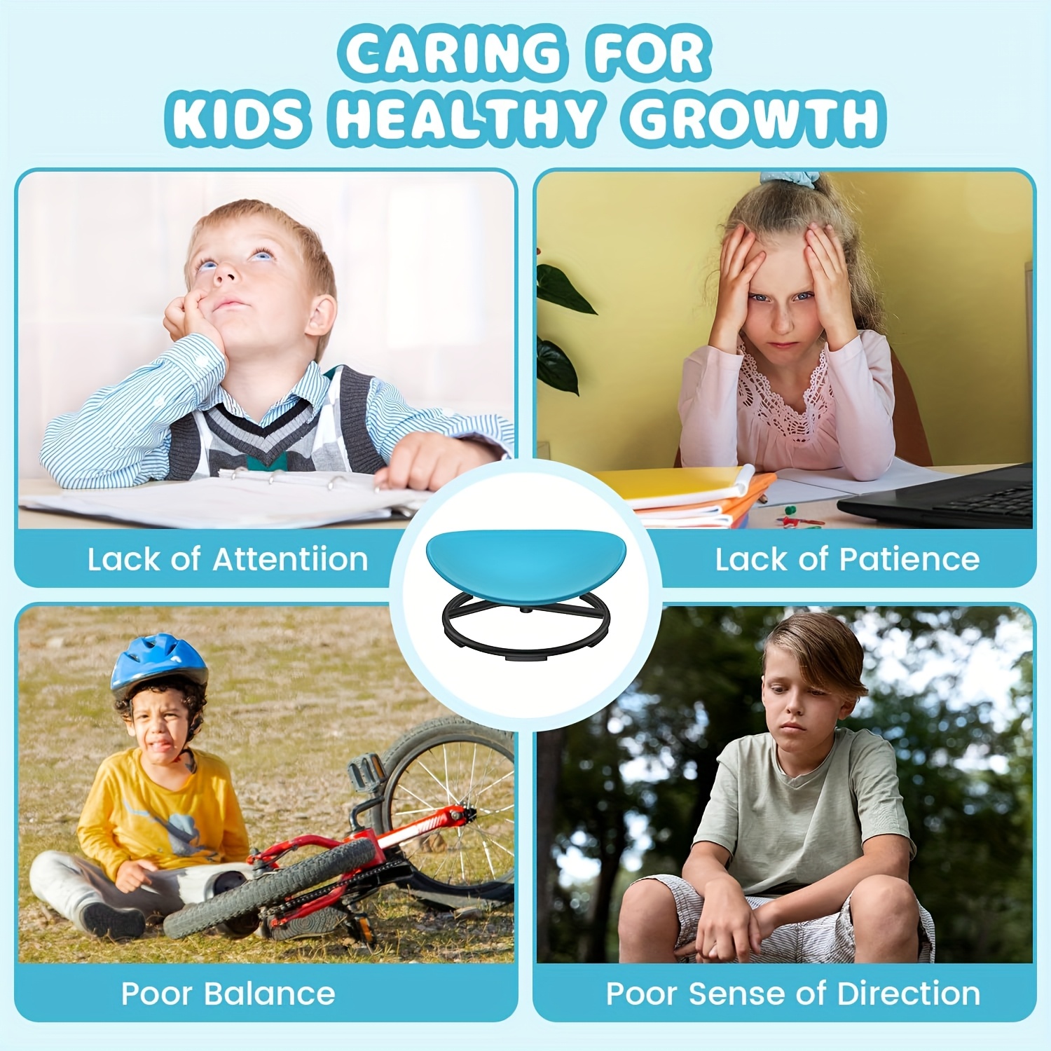 swivel chair for autistic children sensory chair for autistic children 360 degree swivel ergonomically designed to train body coordination no   non slip designed sensory swivel chair for children easter gift Product details 6