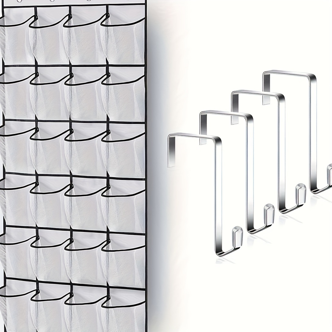 28 bolsillos grandes que cuelgan sobre la puerta zapatero compatible con la  puerta del armario almacenamiento malla zapatero colgador-c