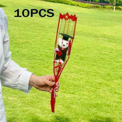 10pcs graduation cap packaged in colorful transparent bags for graduation season and graduation party decorations gifts for teachers and
