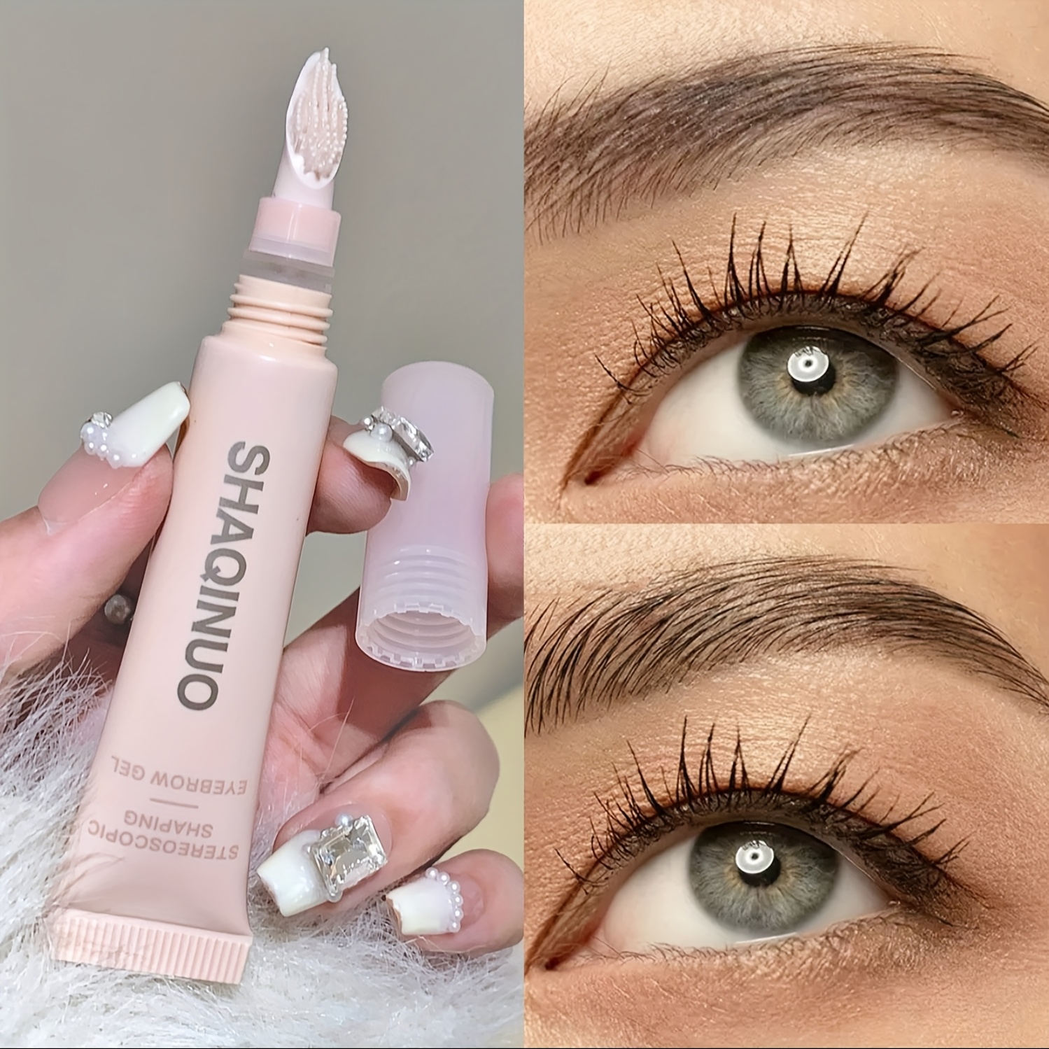 Image of Waterproof Eyebrow Gel - 24-hour Long-lasting Hold, Three-dimensional Setting Gel - Quick-drying, Sweat-proof And , Full And Dense Eyebrow Shape, Locks In Eyebrow Makeup