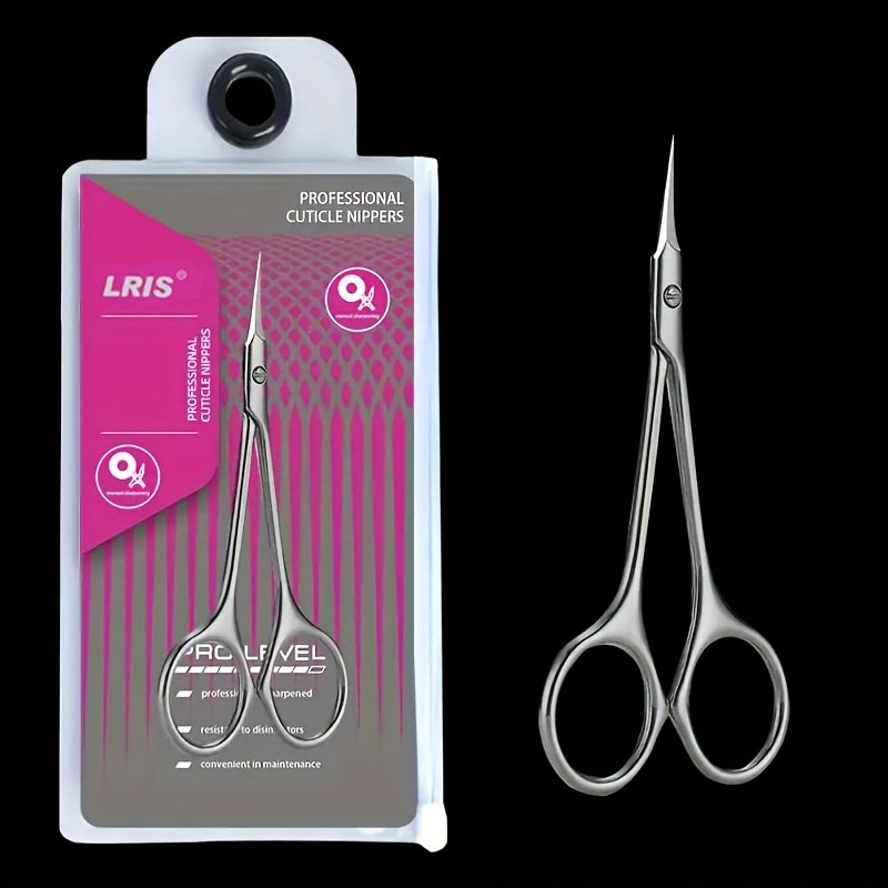 1pc Professional Stainless Steel Cuticle Scissors, Ultra-sharp Curved Tip For Precise Dead Skin Removal, Nimble Manicure And Pedicure Nail Care Tools