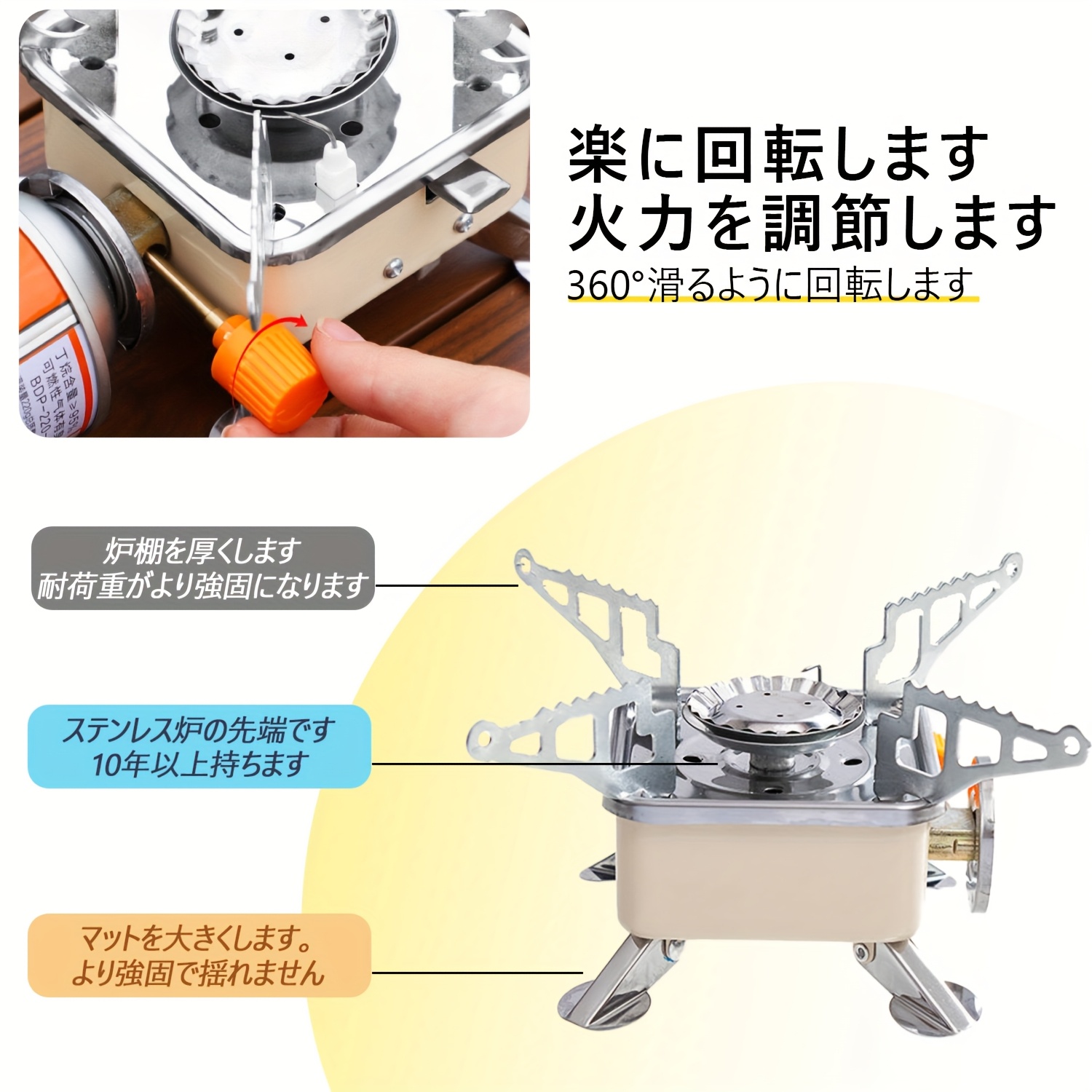 市場のほとんどの調理器具に対応する万能アウトドア乾燥機で、多くの人々のニーズを満たします。4100wの超高火力で料理作業が簡単に完了！ や料理が好きな友達に です！ 商品詳細 1