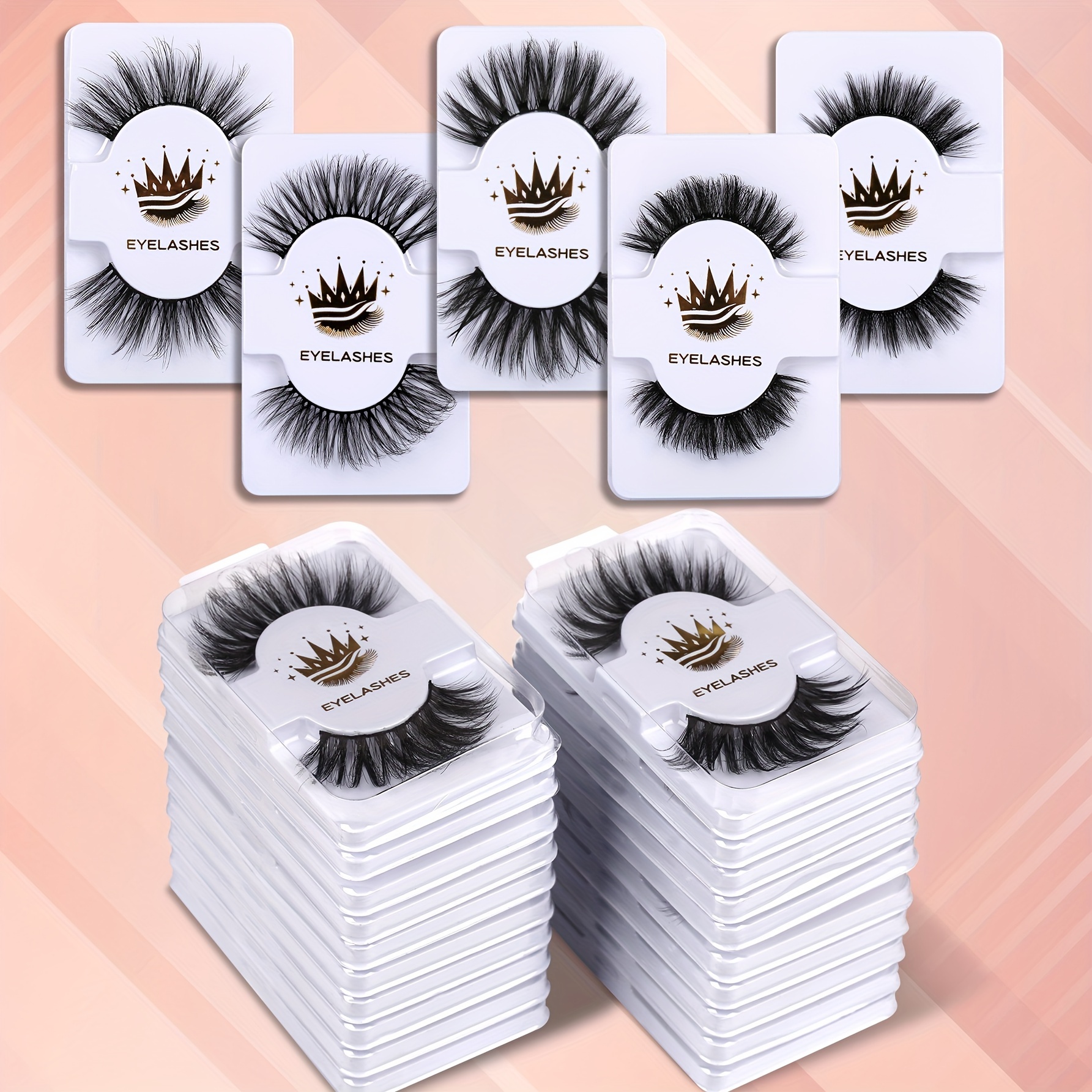 

20 Pairs, 5 Styles Faux Mink Eyelashes Set, Soft & Fluffy Natural Extension, 3d Cat Eye Effect, Perfect For Daily Use And Holiday Party