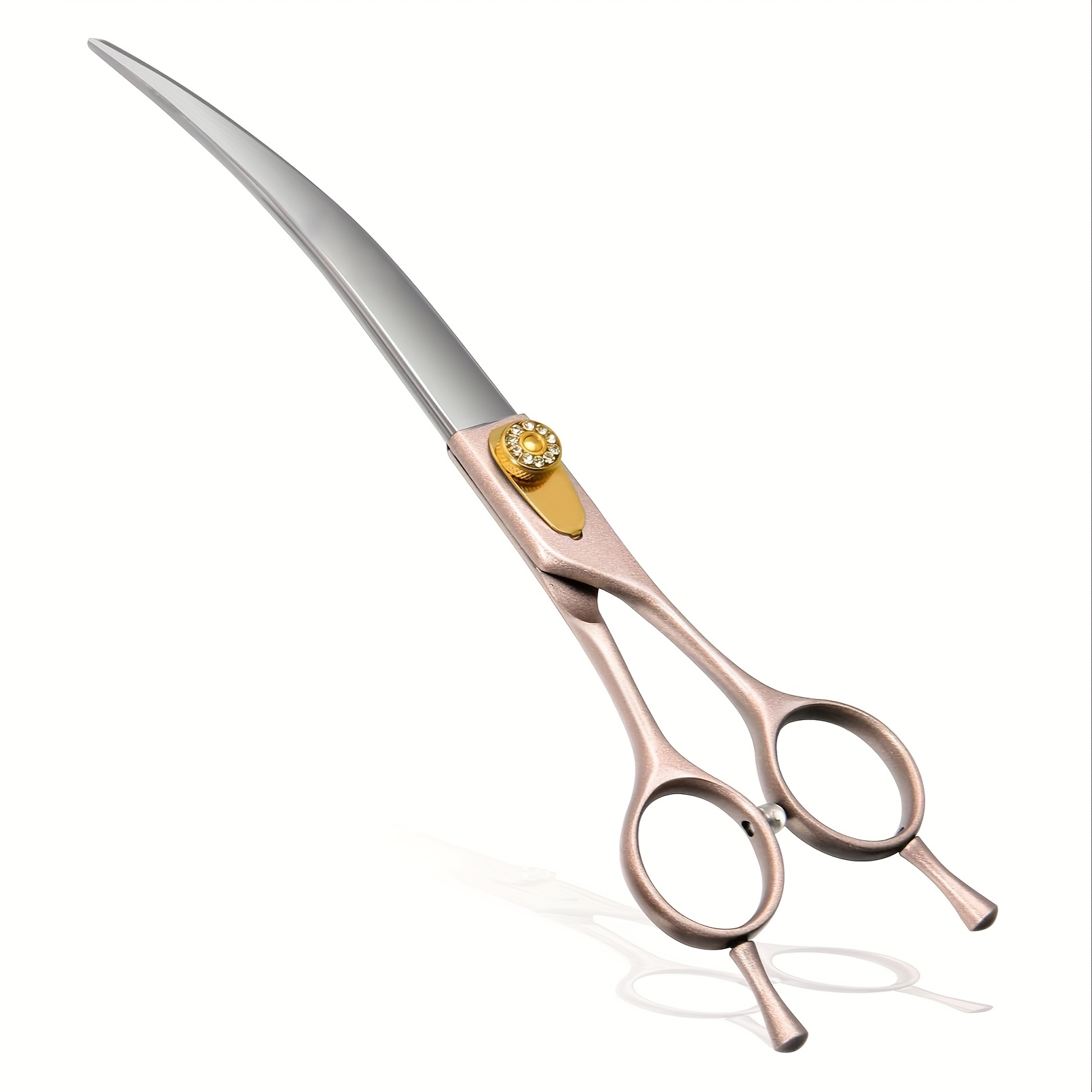 E-shop 7,0" roségoldene Hundepflegeschere mit hoher Schraube, Schneideschere, Bügelschere