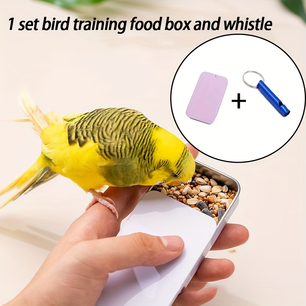 

Parrot Training Kit: Assorted Colors Bird Feeding Bowls & Whistle - Iron, Ideal For Pet Birds, Bird Training, Food Bowls, Whistles, Parrot Hand Feeders