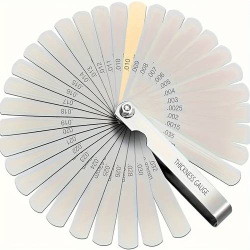 1pc including 32 stainless steel thickness gauge 0 015 0 35in 0 04 0 88mm metric imperial dual measurement tool for electronic instruments mold making