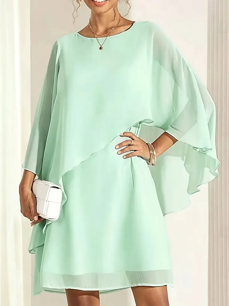 chiffon double layer dress Red Ao Dai Chiffon Double Layer Vietnamese Long Dress with Pants G64
