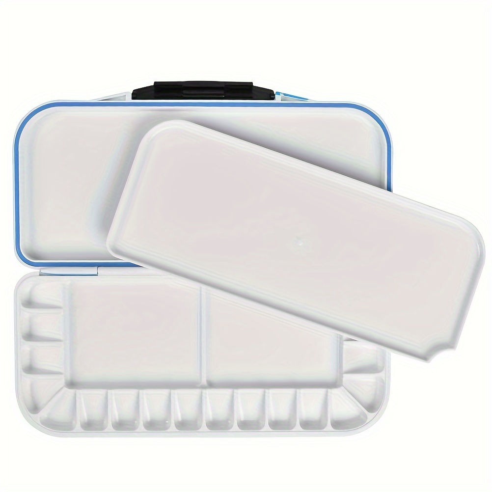 TEMU 1pc Watercolor Paint Palette, Portable Folding Paint Palette For Watercolor, Acrylic & Oil Paints Wonderful Gift For Artists (blue Color)