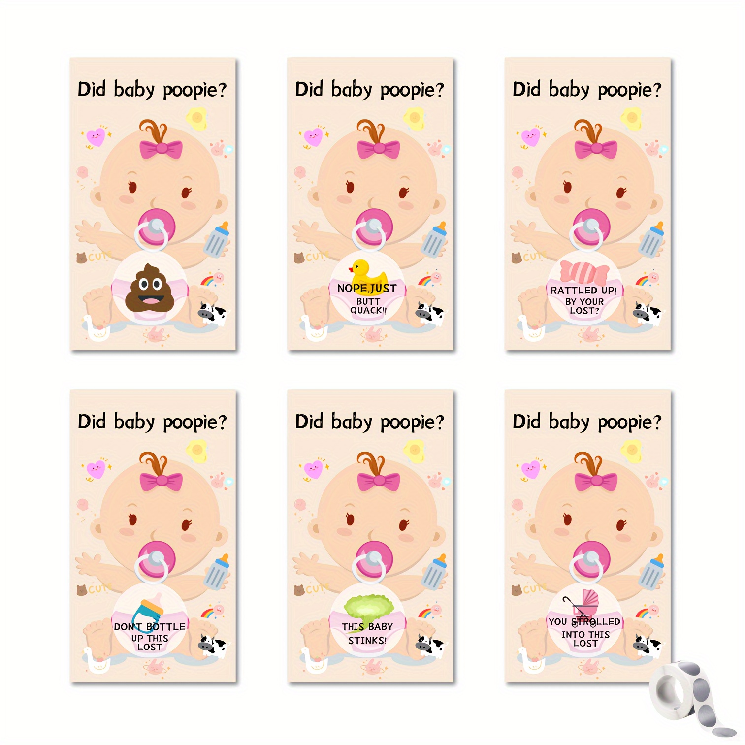 

32-piece Baby Shower Scratch Off Game - Gender Reveal & Ice Breaker, Includes 2 Winners, Perfect For Diaper Raffle & Party Favors