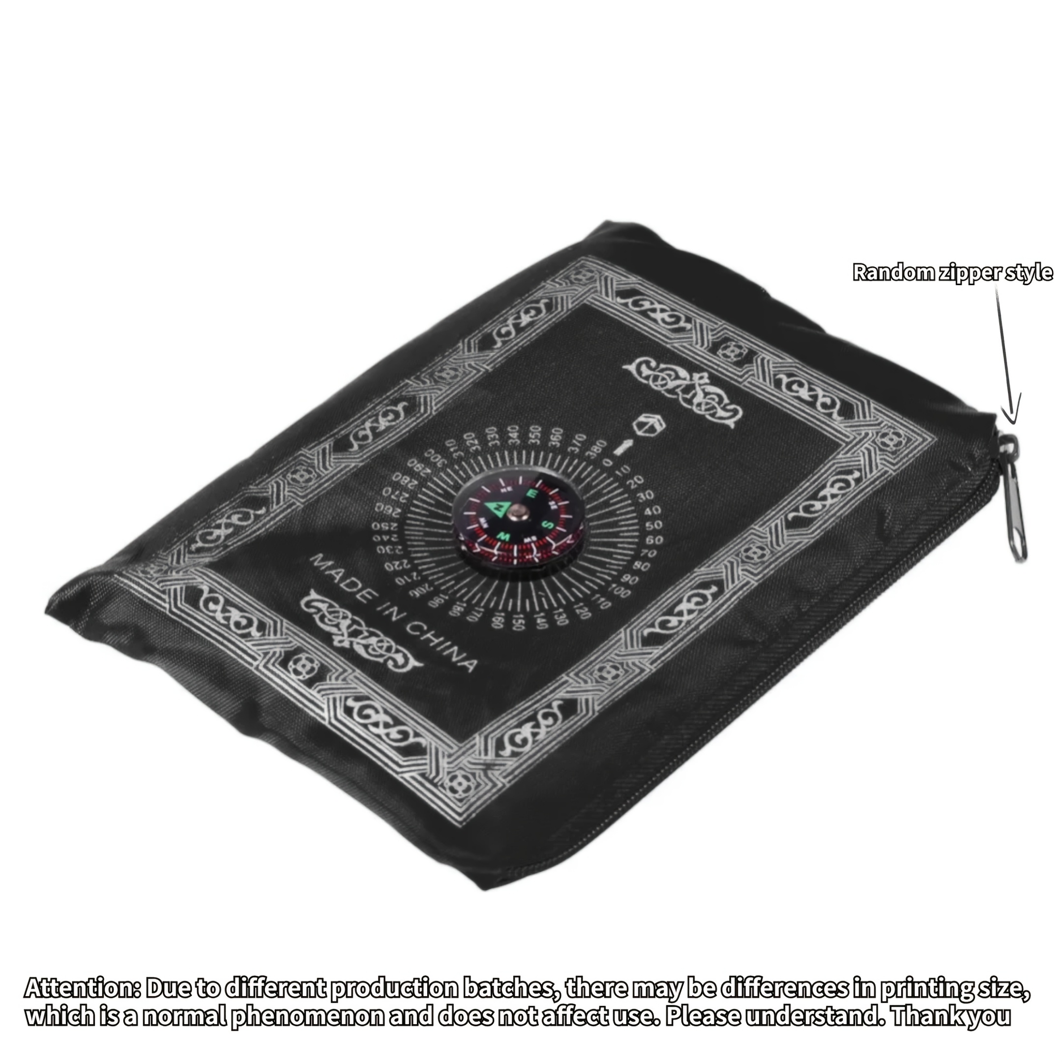 1pc Al Arabia Rug Gift Portable Praying Rug Portable With Compass Red Party Dressing Travel Protection Pad Under The Chair,gift