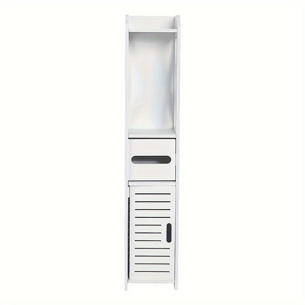 Bathroom Storage Cabinet, Bathroom Narrow Storage Cabinet, Pp Plastic Bathroom Ultra-narrow Cabinet Side Cabinet, Load-bearing 10kg, Toilet Paper Storage Containers