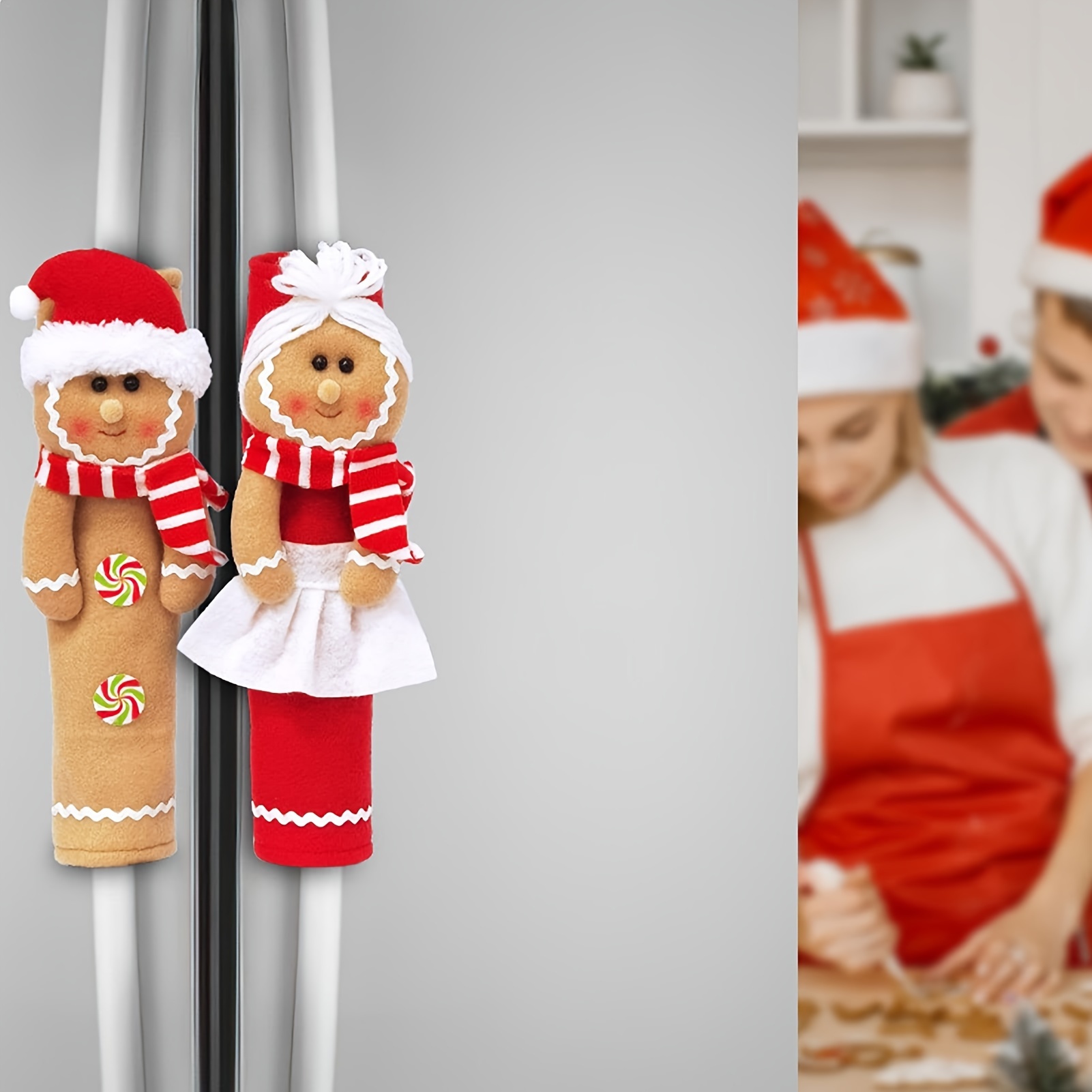 

2- Christmas & Halloween Decorations - Refrigerator And , Polyester Gift Ideas, Seasonal Appliance Sleeves, , No - Use