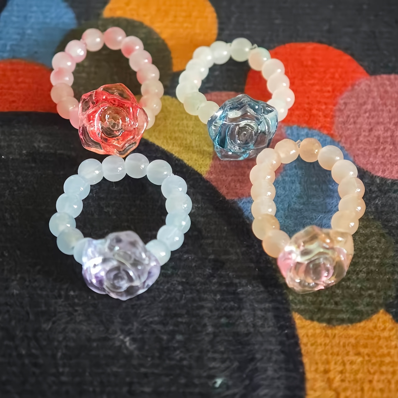 Women's Hand-Woven Minimalist April Birthstone Ring